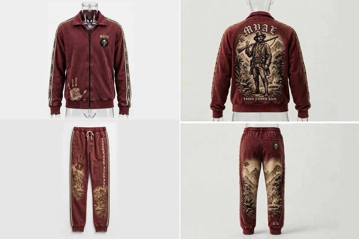 MYAL Three-Finger Jack Logo-Tape Tracksuit Set