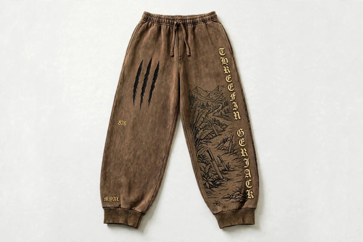 MYAL Three-Finger Jack Cuffed Sweatpants