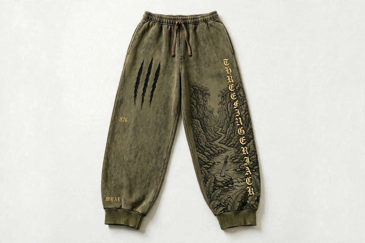 MYAL Three-Finger Jack Cuffed Sweatpants