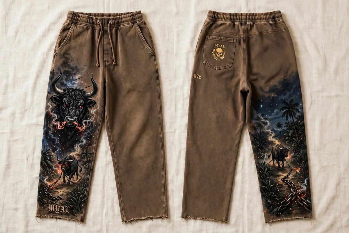 MYAL Rolling Calf Open-Hem Sweatpants