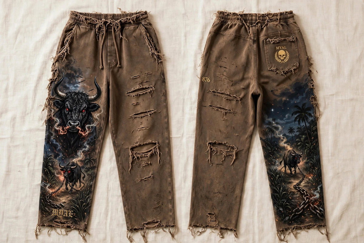 MYAL Rolling Calf Open-Hem Sweatpants