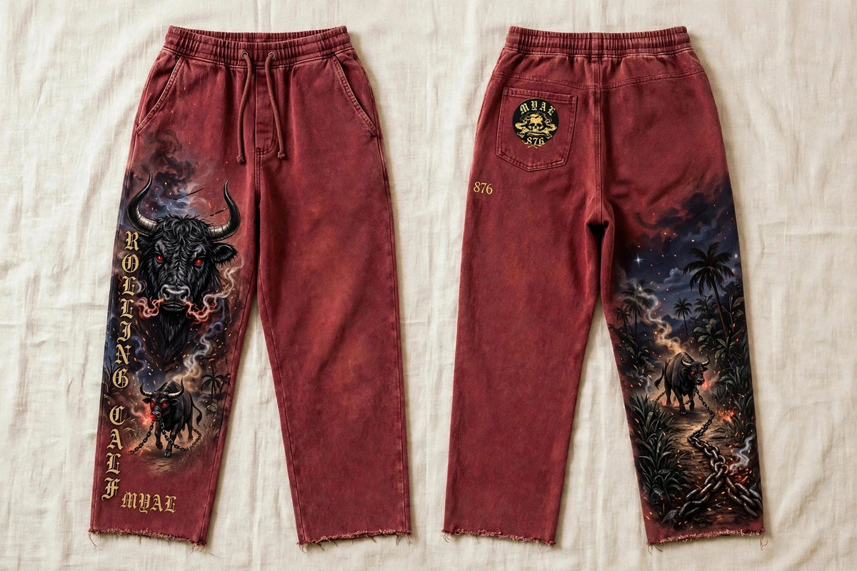 MYAL Rolling Calf Open-Hem Sweatpants