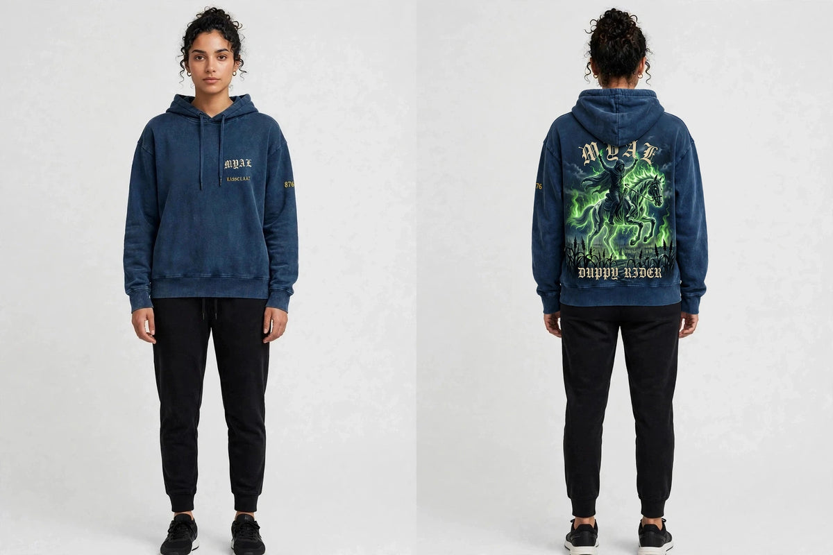 MYAL Duppy Rider Patois Hoodie ("RASSCLAAT")