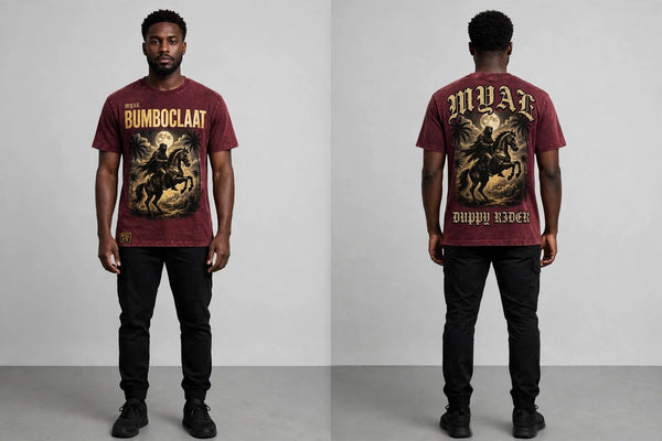 MYAL Duppy Rider Patois Tee ("BUMBOCLAAT")