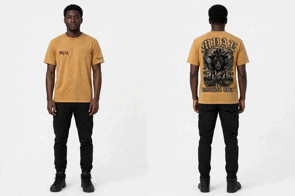 MYAL Rolling Calf Patois Tee ("BLOODCLAAT")
