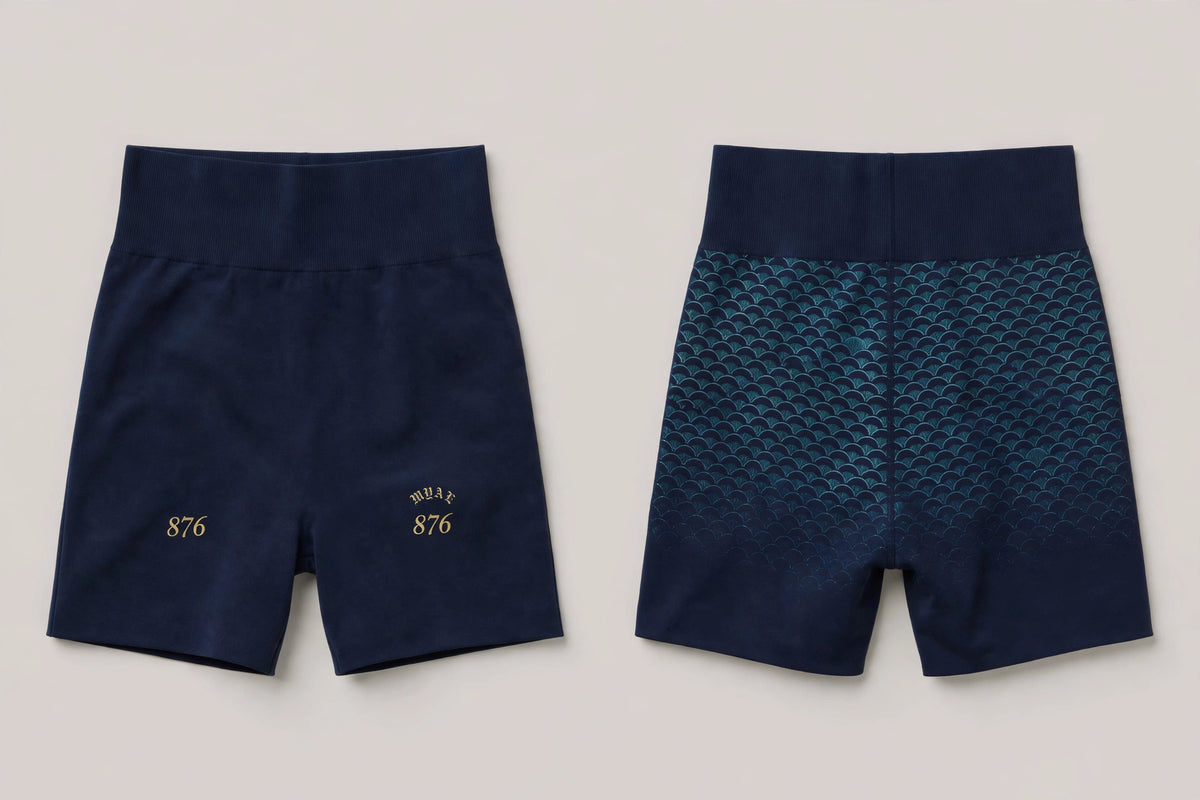 MYAL River Mumma Booty Short — Washed Navy