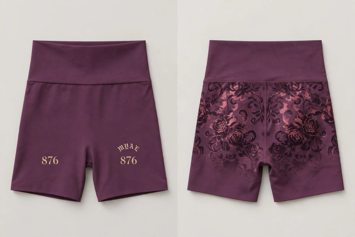 MYAL La Diablesse Booty Short — Washed Damson