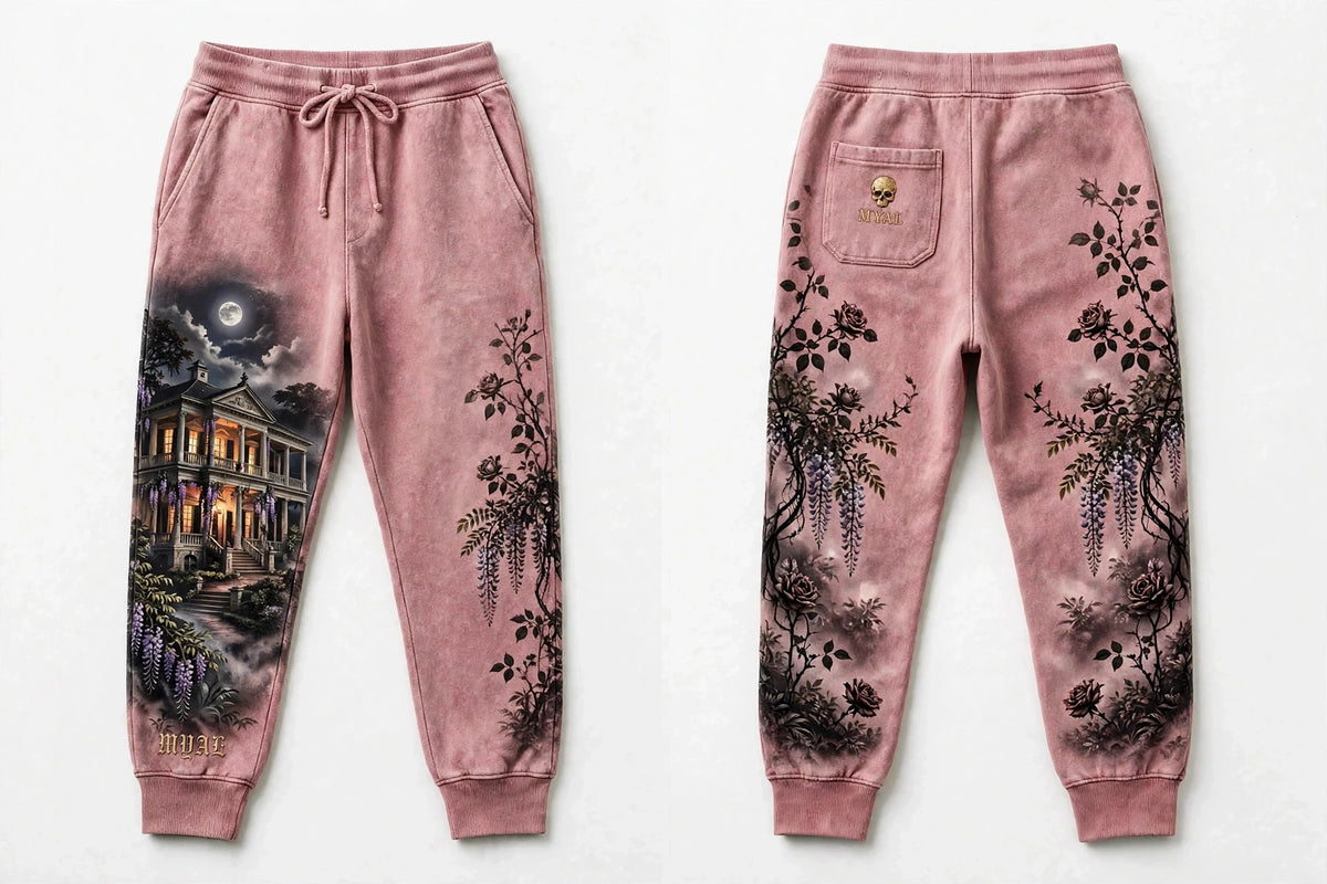 MYAL White Witch of Rose Hall Cuffed Sweatpants