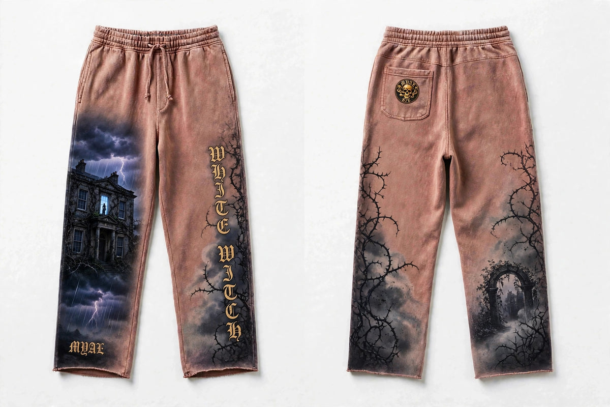 MYAL White Witch of Rose Hall Open-Hem Sweatpants