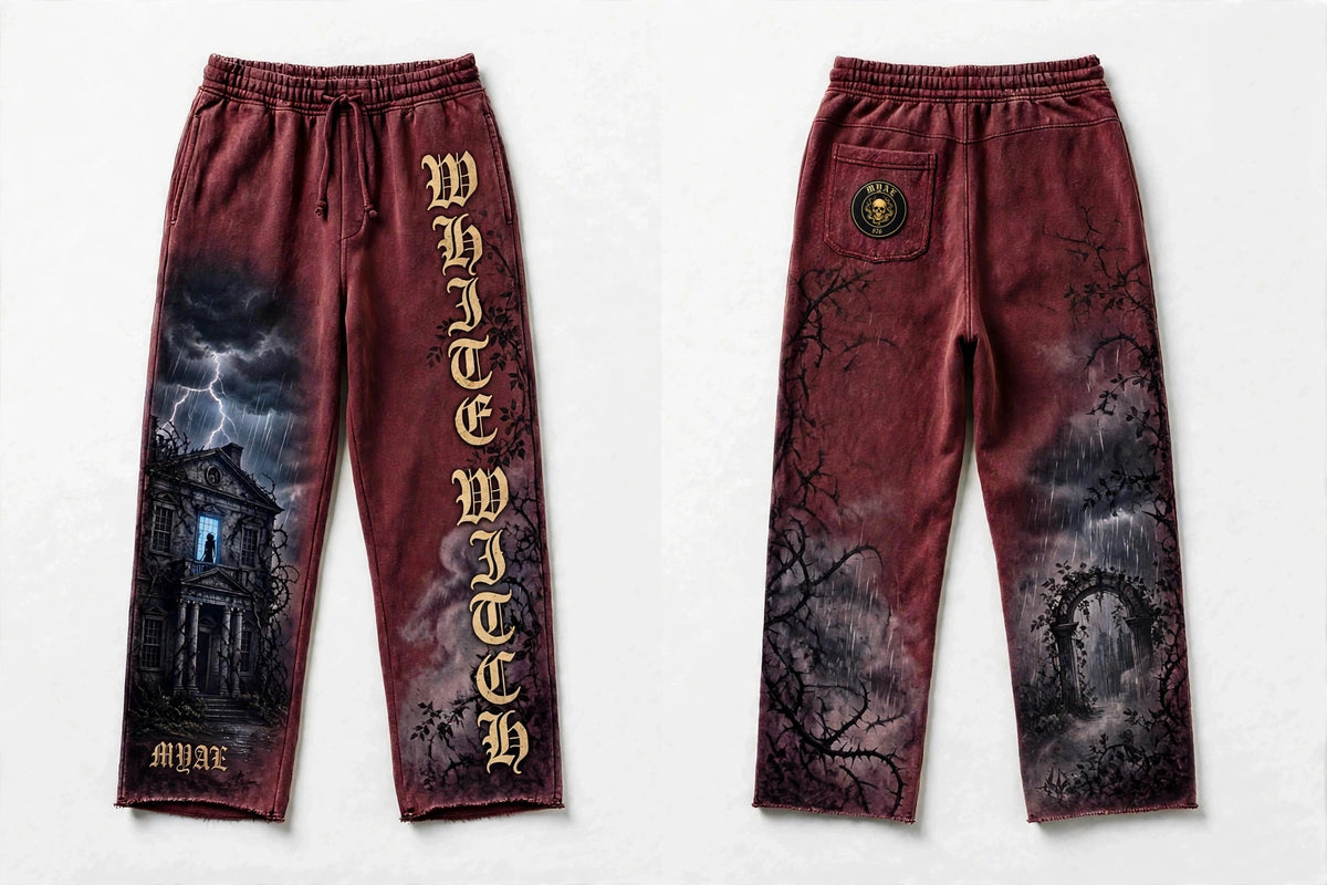 MYAL White Witch of Rose Hall Open-Hem Sweatpants