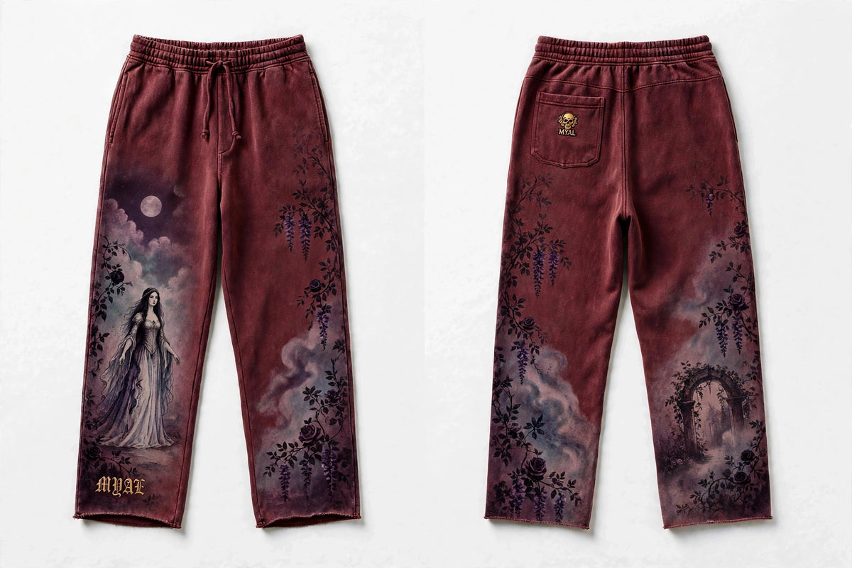 MYAL White Witch of Rose Hall Open-Hem Sweatpants