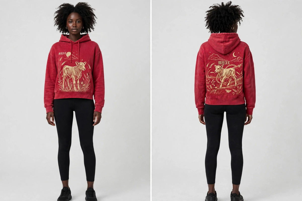 MYAL Rolling Calf Women's Cropped Hoodie