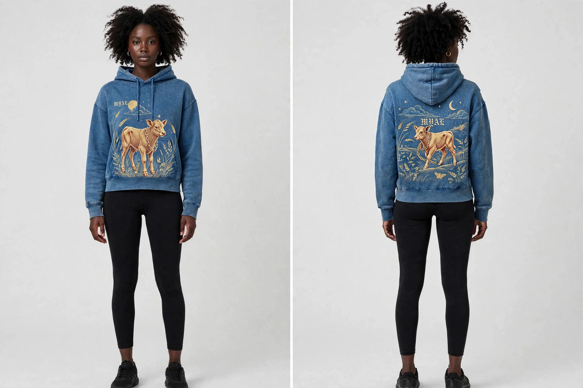 MYAL Rolling Calf Women's Cropped Hoodie