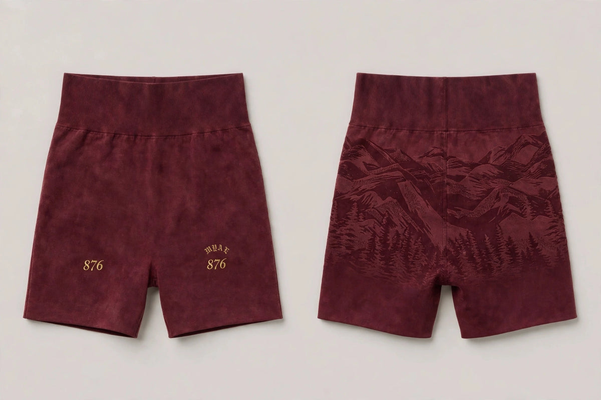 MYAL Three-Finger Jack Booty Short — Washed Oxblood