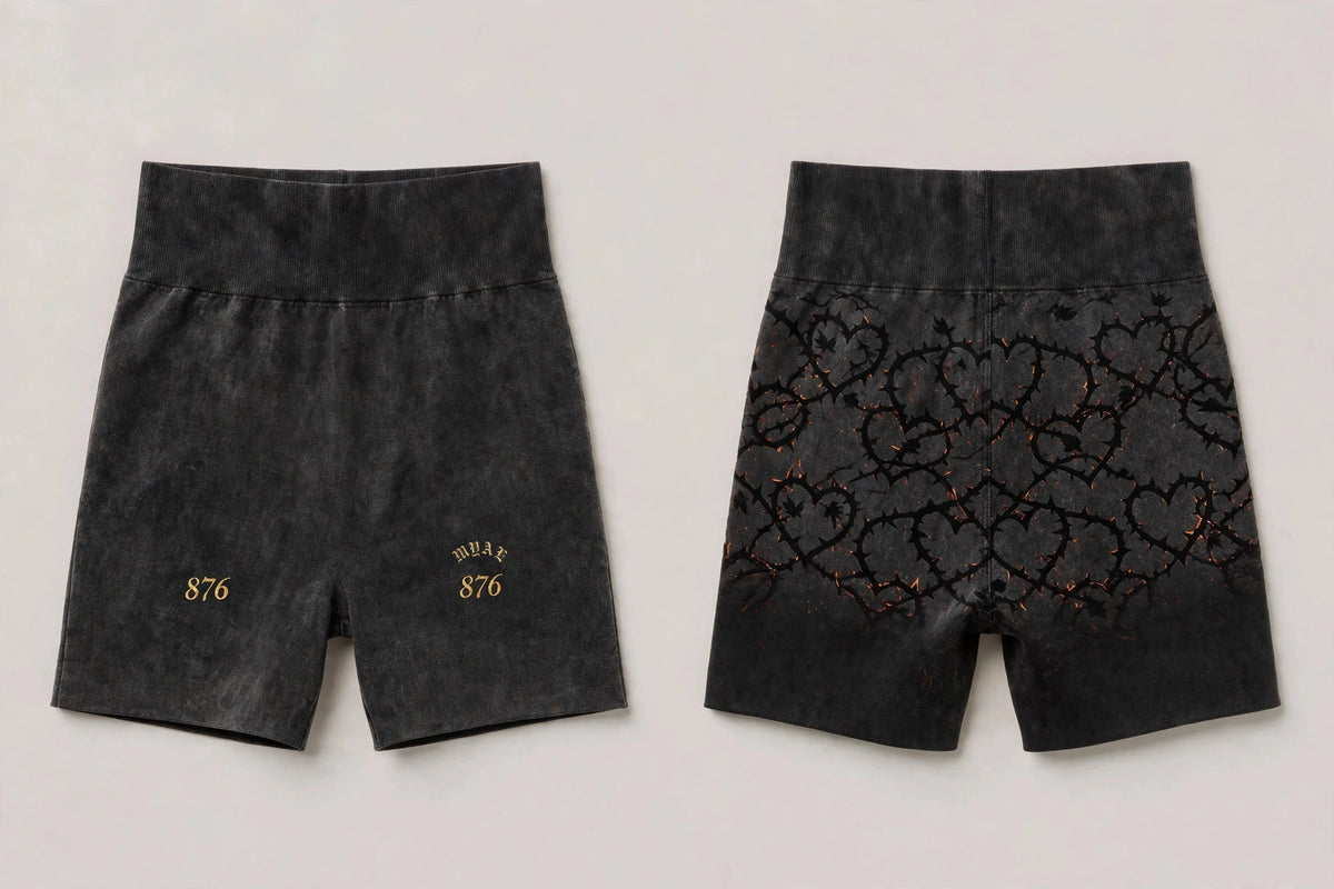 MYAL Blackheart Man Booty Short — Washed Cinder
