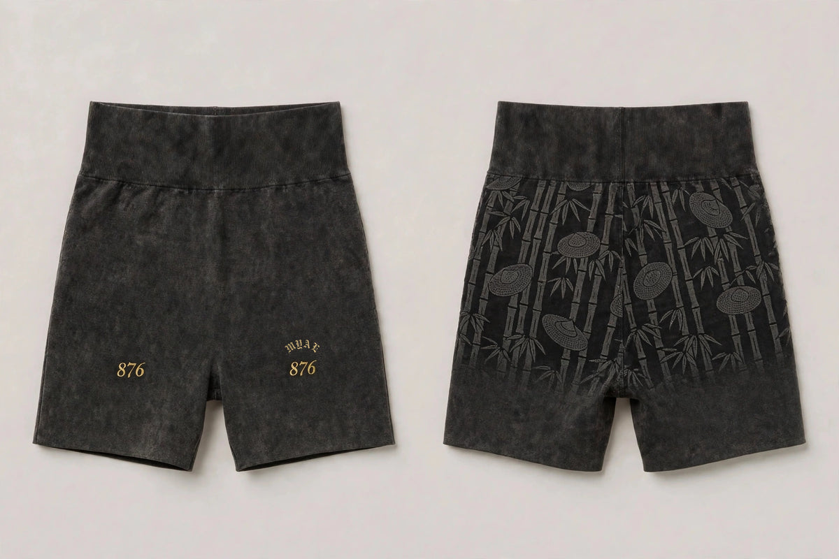 MYAL Douen Booty Short — Washed Charcoal