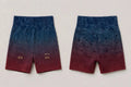MYAL River Mumma Booty Short — Petrol→Wine Fade