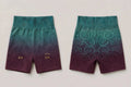 MYAL La Diablesse Booty Short — Teal→Plum Fade