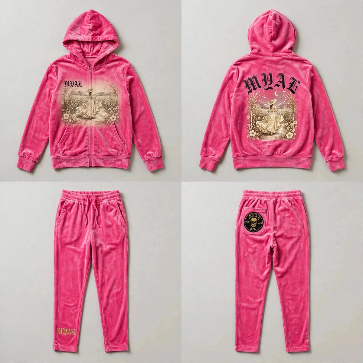 MYAL La Diablesse Velour Tracksuit Set