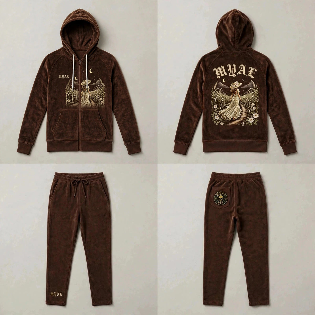MYAL La Diablesse Velour Tracksuit Set