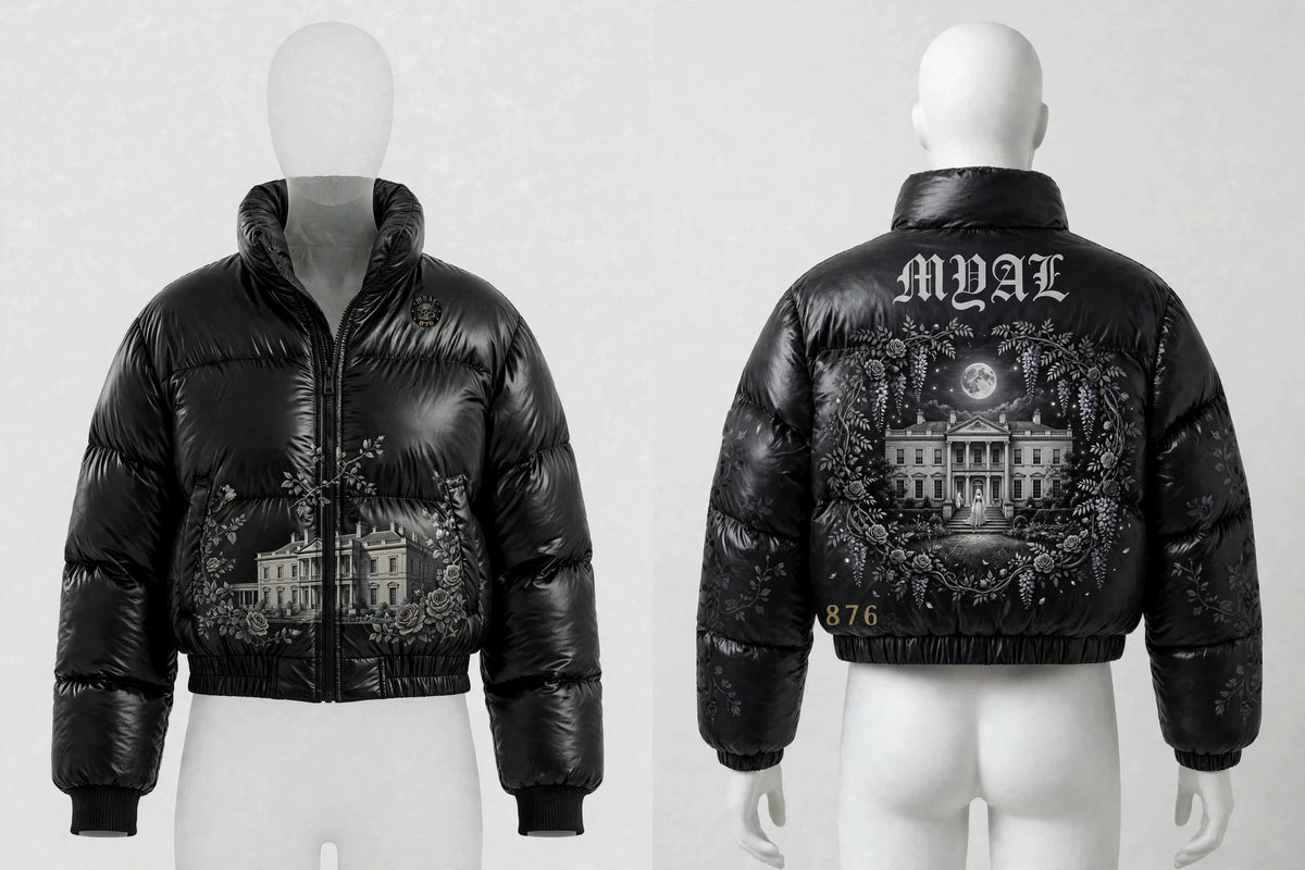 MYAL White Witch of Rose Hall Cropped Puffer Jacket