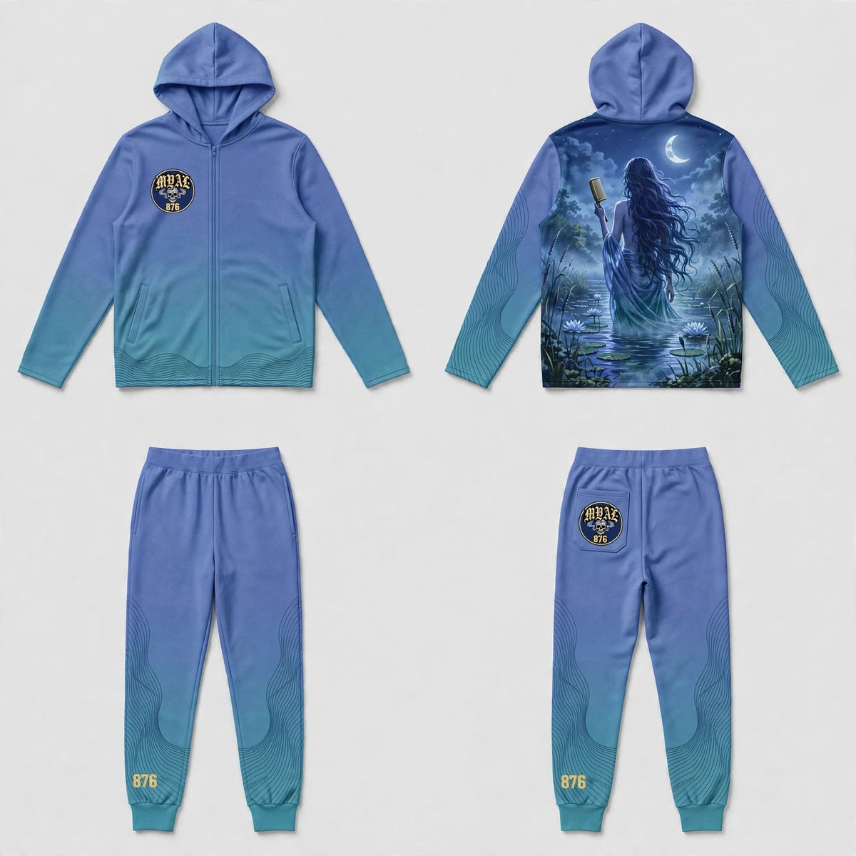 MYAL River Mumma Tech Fleece Set — Washed Graphite (Cuffed)