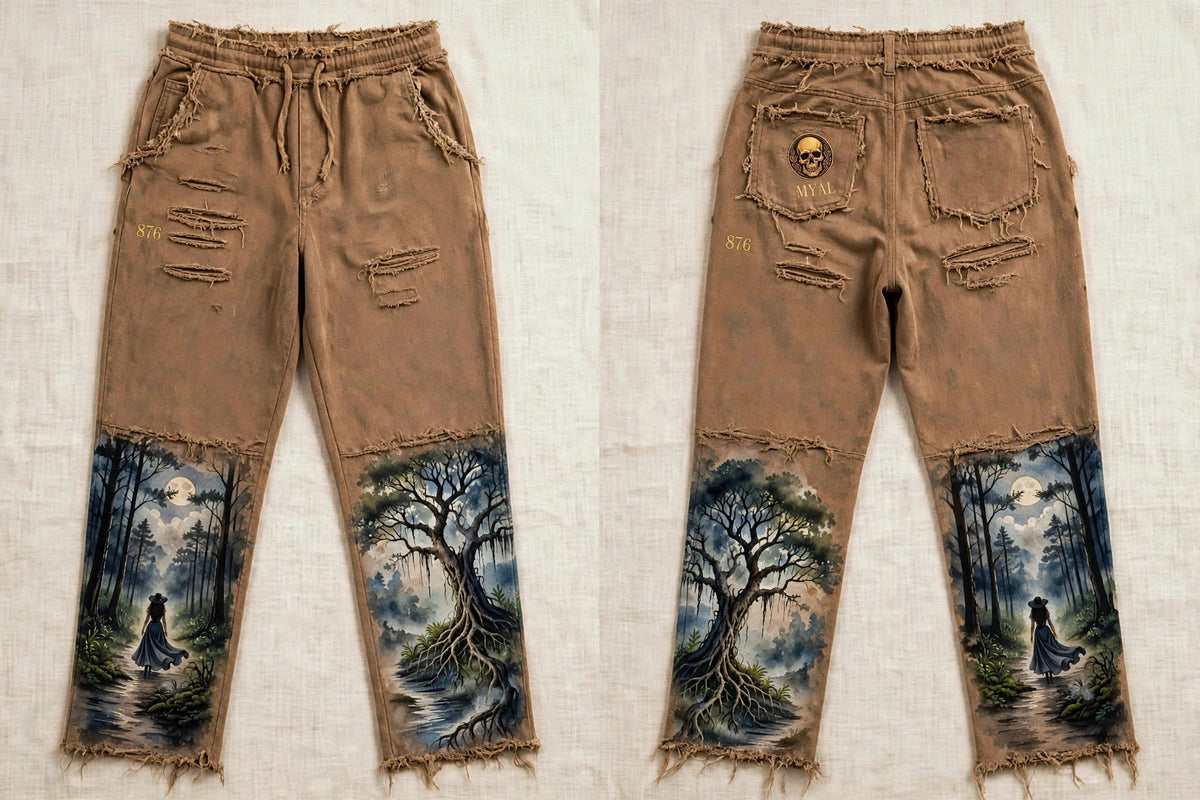 MYAL La Diablesse Open-Hem Sweatpants — Washed Flax