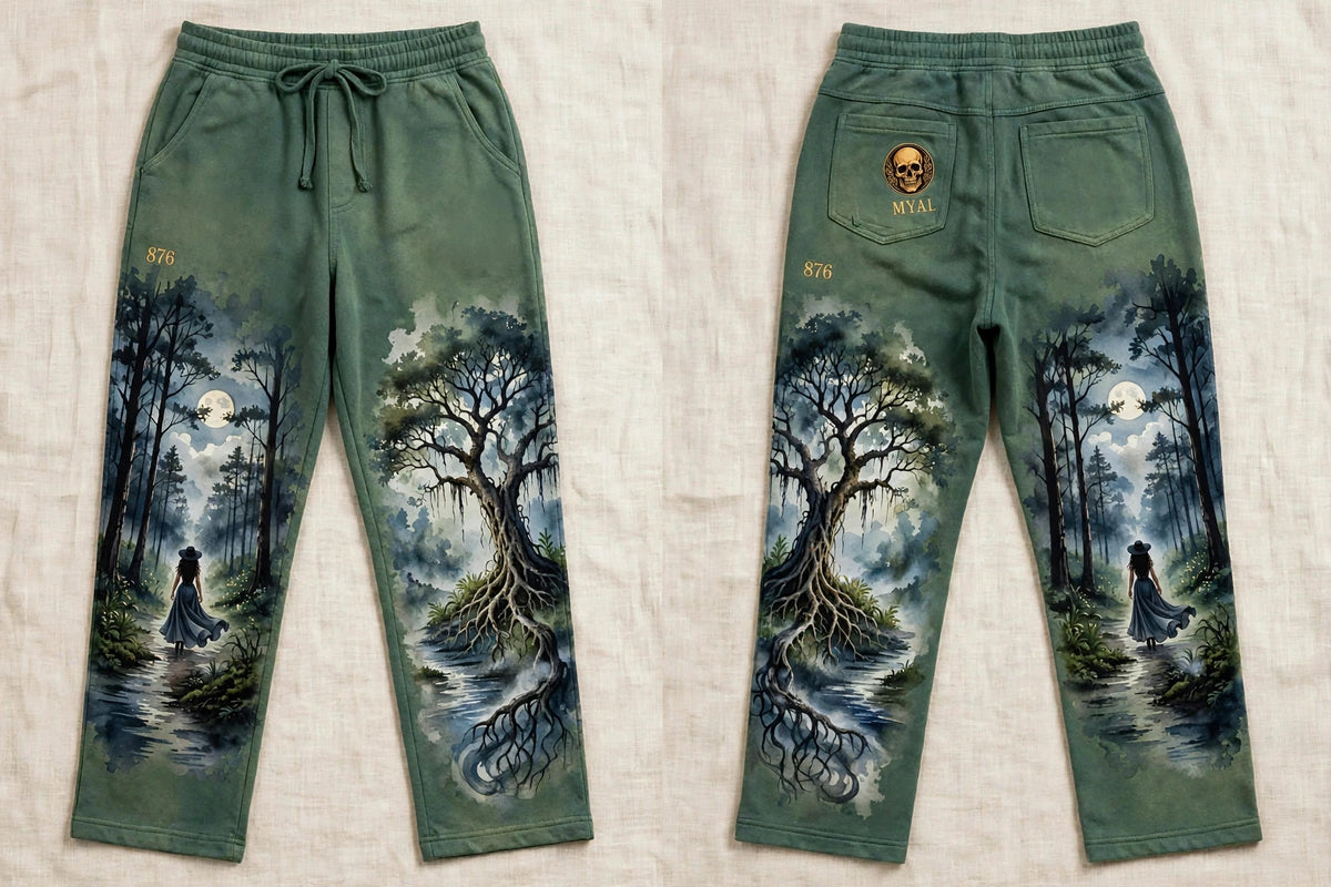 MYAL La Diablesse Open-Hem Sweatpants — Washed Flax