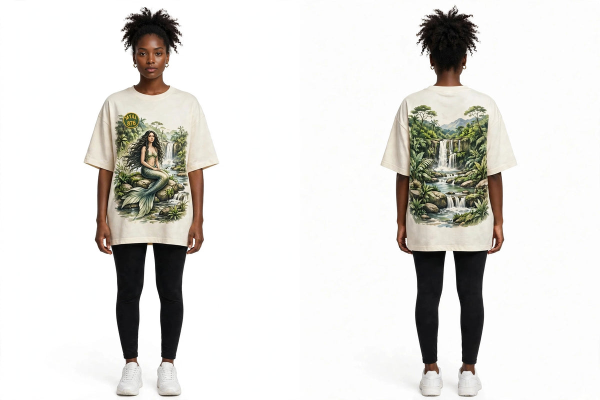 MYAL River Mumma Oversized Boxy Tee — Washed Cream