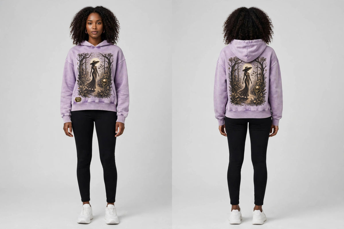 MYAL La Diablesse Women's Cropped Hoodie — Washed Orchid