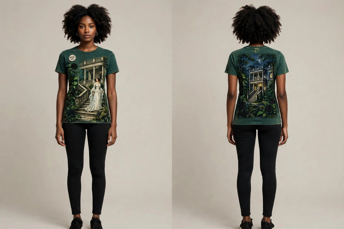 MYAL White Witch of Rose Hall Women’s Fitted Tee — Wisteria→Moonlight Fade