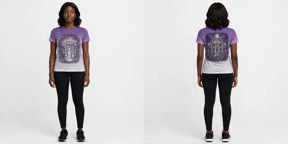 MYAL White Witch of Rose Hall Women’s Fitted Tee — Wisteria→Moonlight Fade