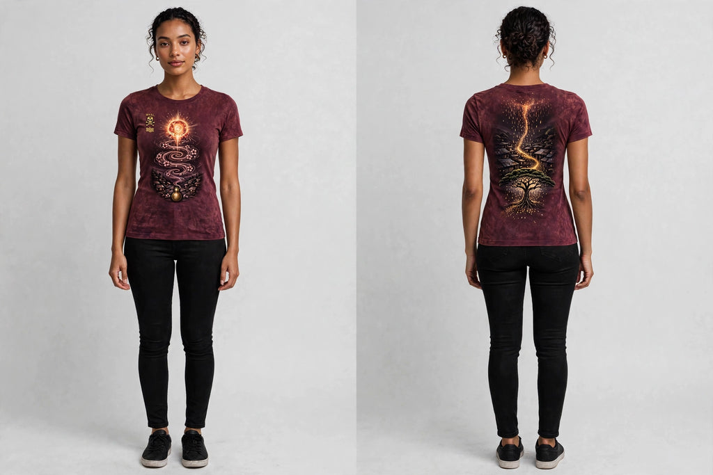 MYAL Ol' Higue Women's Tee — Ember→Lilac Fade