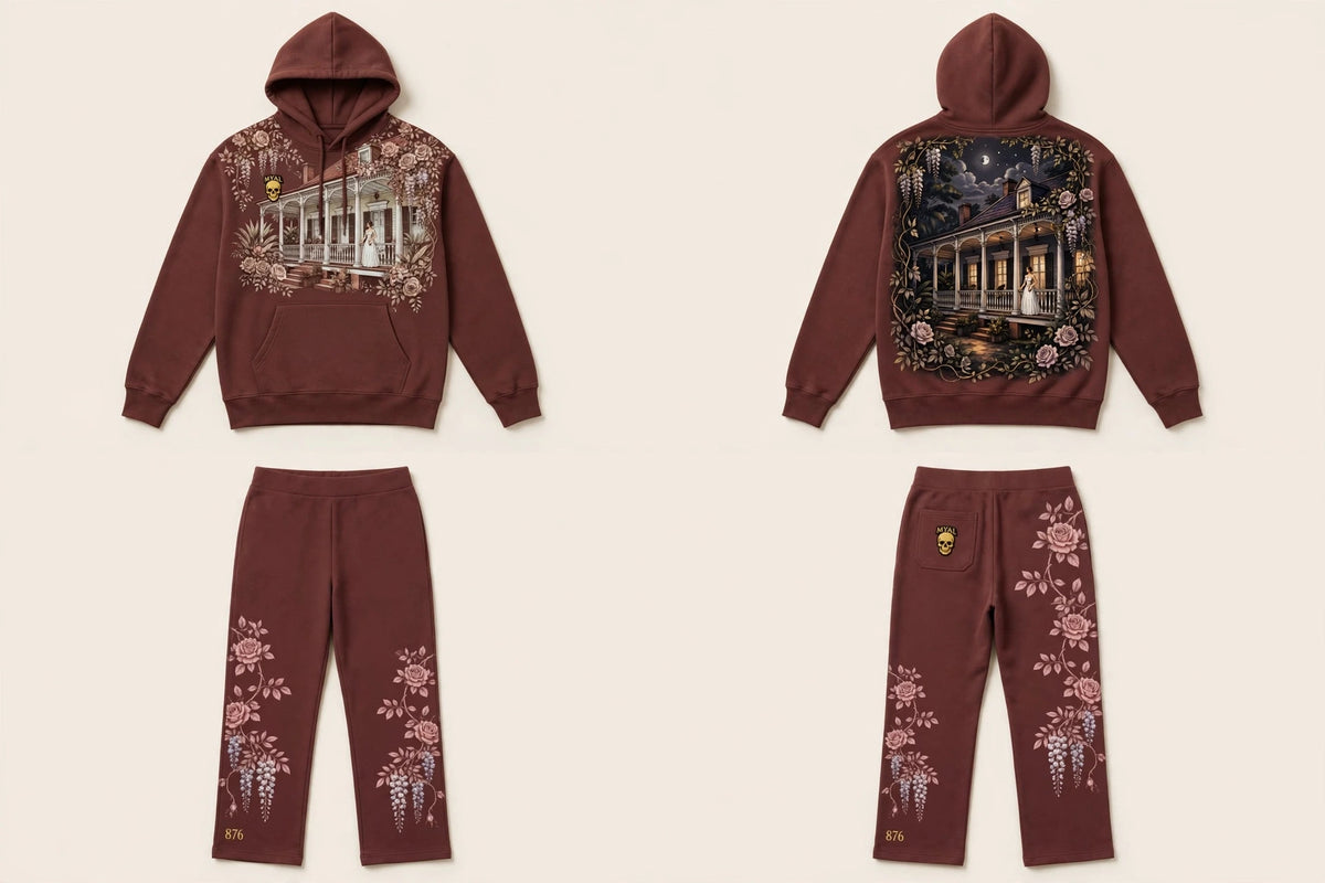 MYAL White Witch of Rose Hall Women's Tracksuit Set — Washed Ironwood Rose