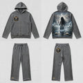 MYAL River Mumma Tech Fleece Set — Washed Graphite (Open-Hem)