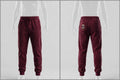 MYAL Luxury Duppy Rider Track Pants — Burgundy Wine (Cuffed)