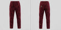 MYAL Luxury Duppy Rider Track Pants — Burgundy Wine (Open-Hem)