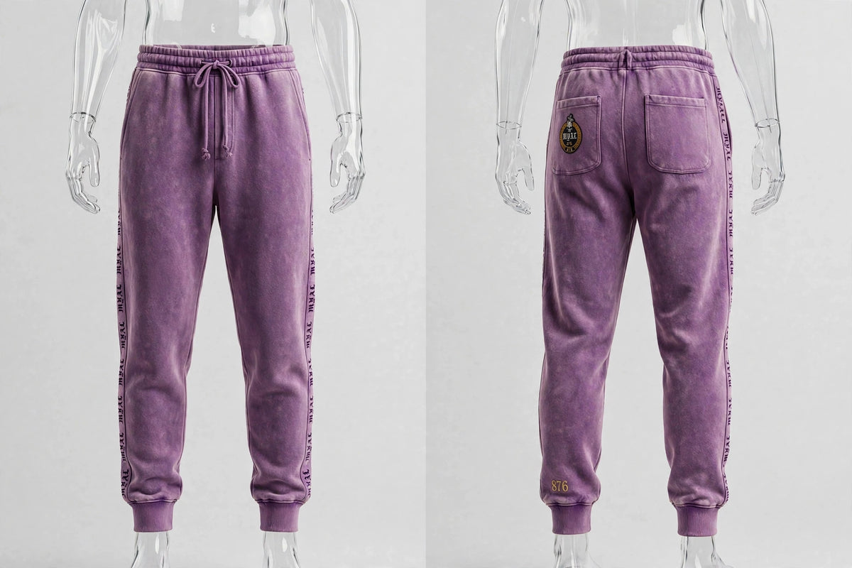 MYAL Luxury Duppy Rider Track Pants — Orchid (Cuffed)