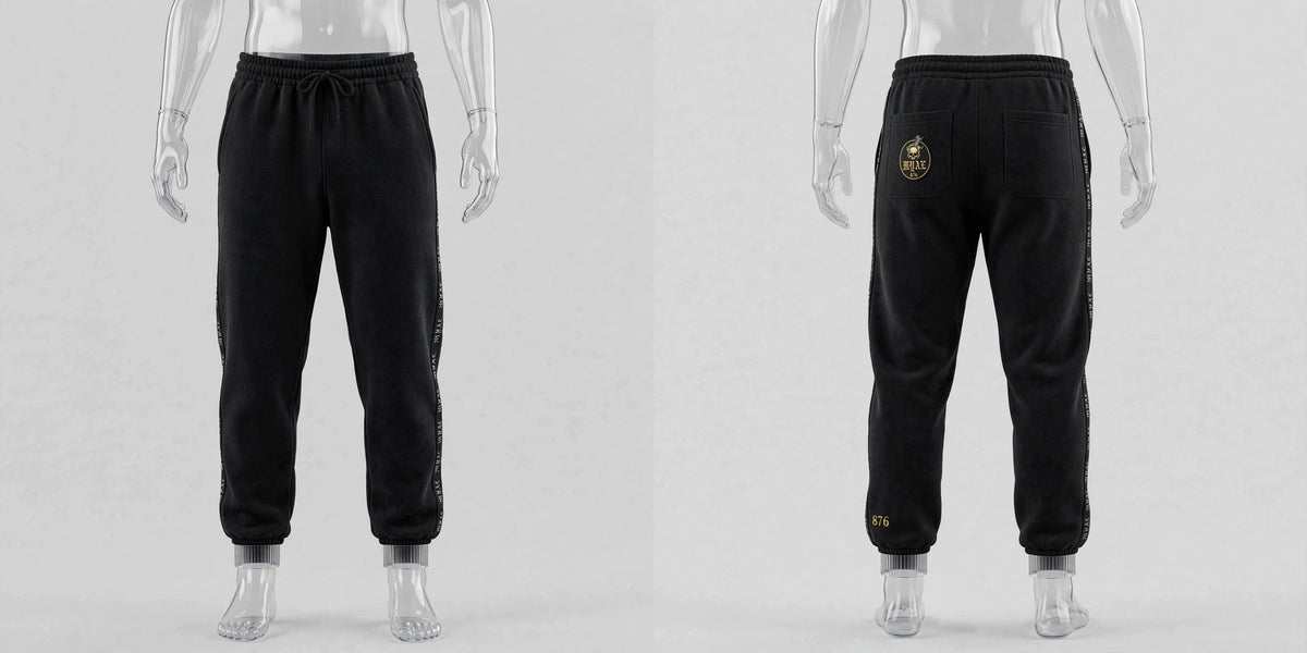 MYAL Luxury Duppy Rider Track Pants — Onyx Black (Cuffed)