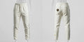 MYAL Luxury Duppy Rider Track Pants — Bone White (Open-Hem)