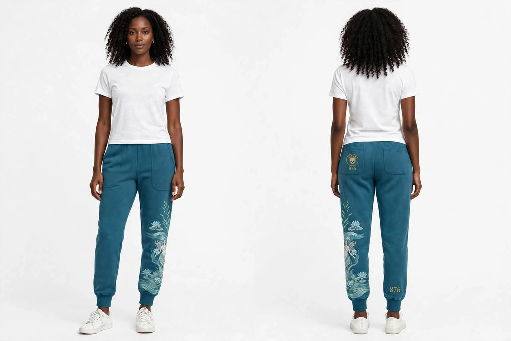MYAL River Mumma Women's Sweatpants — Washed Lagoon (Cuffed)