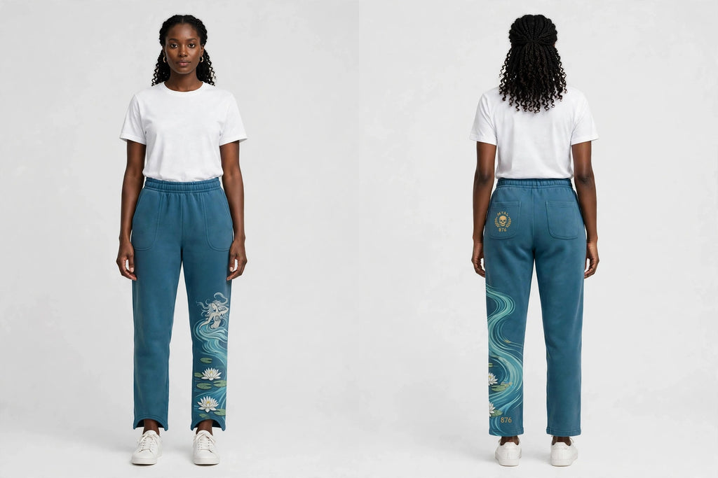 MYAL River Mumma Women's Sweatpants — Washed Lagoon (Open-Hem)