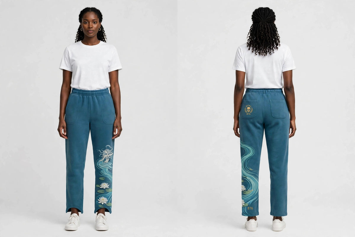 MYAL River Mumma Women's Sweatpants — Washed Lagoon (Open-Hem)