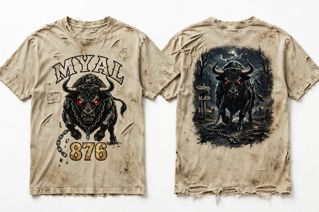 MYAL Rolling Calf Tee — Washed Ochre