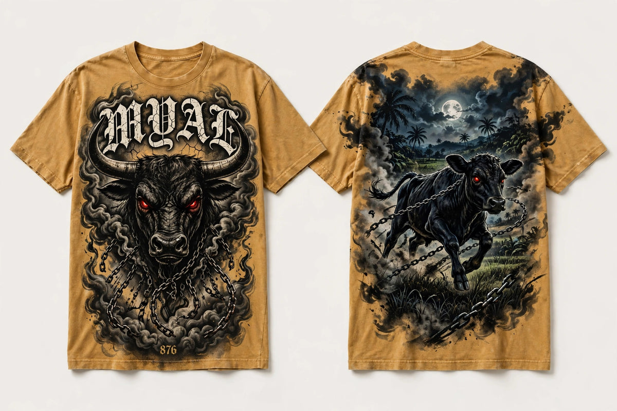 MYAL Rolling Calf Tee — Washed Ochre