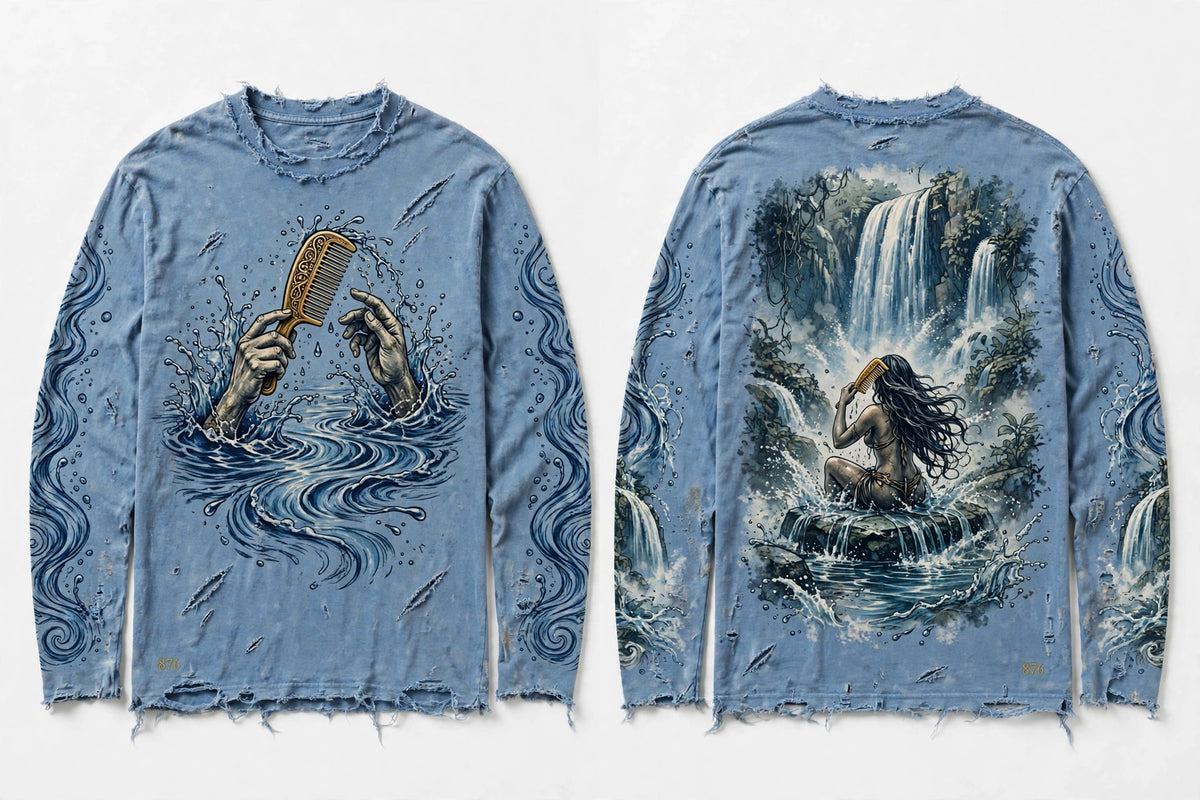 MYAL River Mumma Long Sleeve — Washed Powder Blue