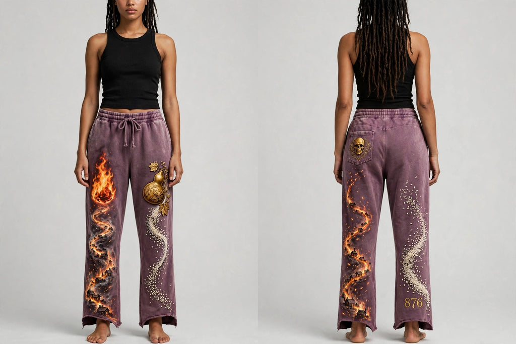 MYAL Ol' Higue Women's Open-Hem Sweatpants — Washed Smoked Mauve