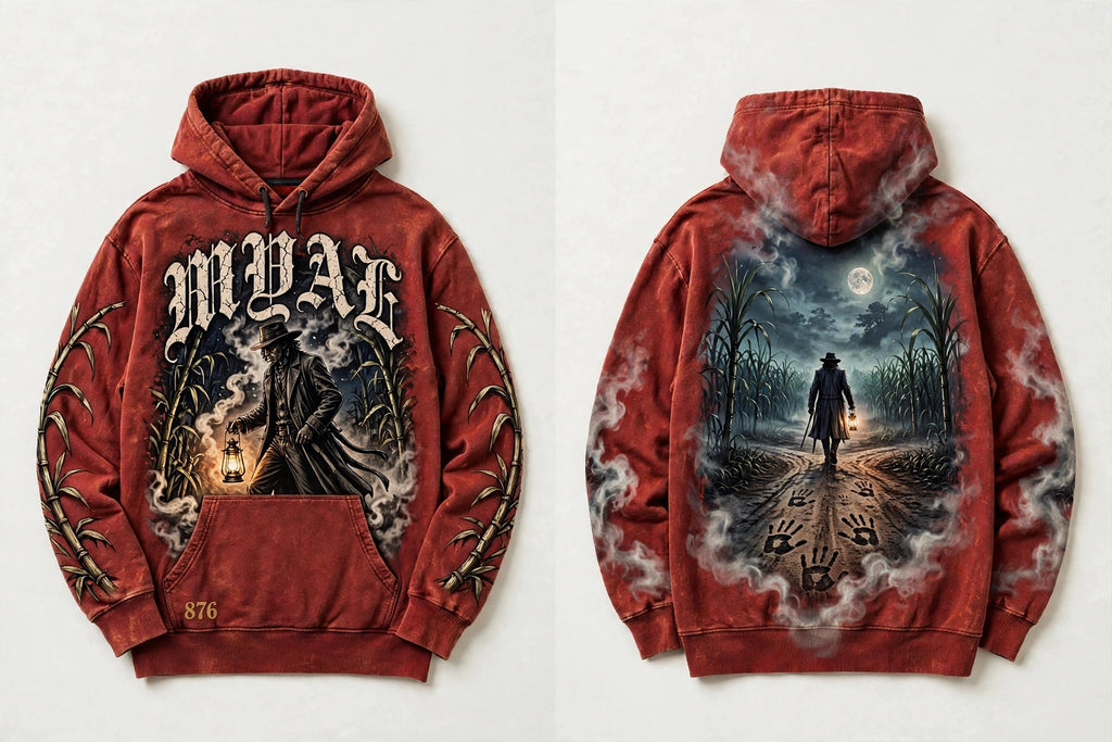 MYAL Three-Finger Jack Hoodie — Washed Rust