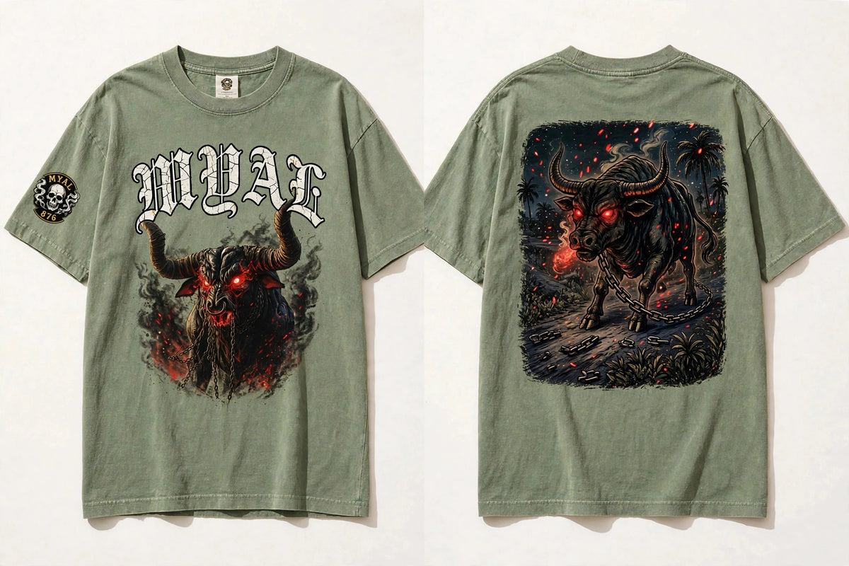 MYAL Rolling Calf Tee — Washed Ochre