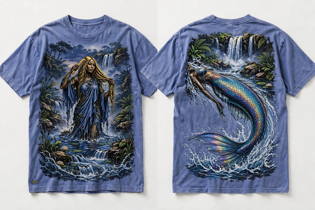 MYAL River Mumma Tee — Washed Periwinkle